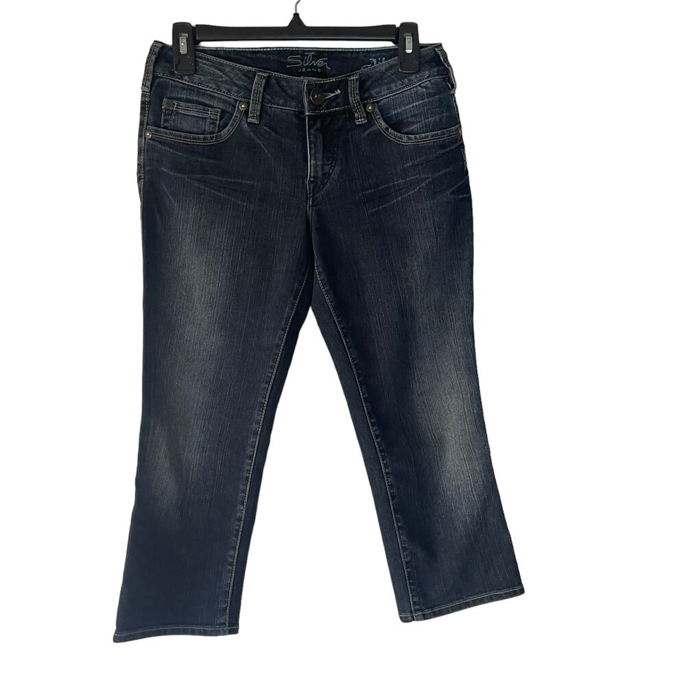 Silver‎ Jeans Women's Size 26 Aiko Capri Dark Wash Western Jeans